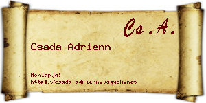 Csada Adrienn névjegykártya